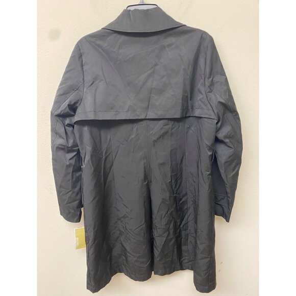 Michael Kors Women's Black Reefer Trench Coat Size OX Defected (MISSING BELT) - Picture 5 of 6